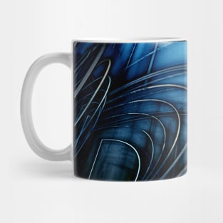 Fractals...162a... Blue. Mug